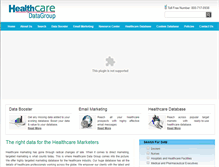 Tablet Screenshot of healthcaredatagroup.com